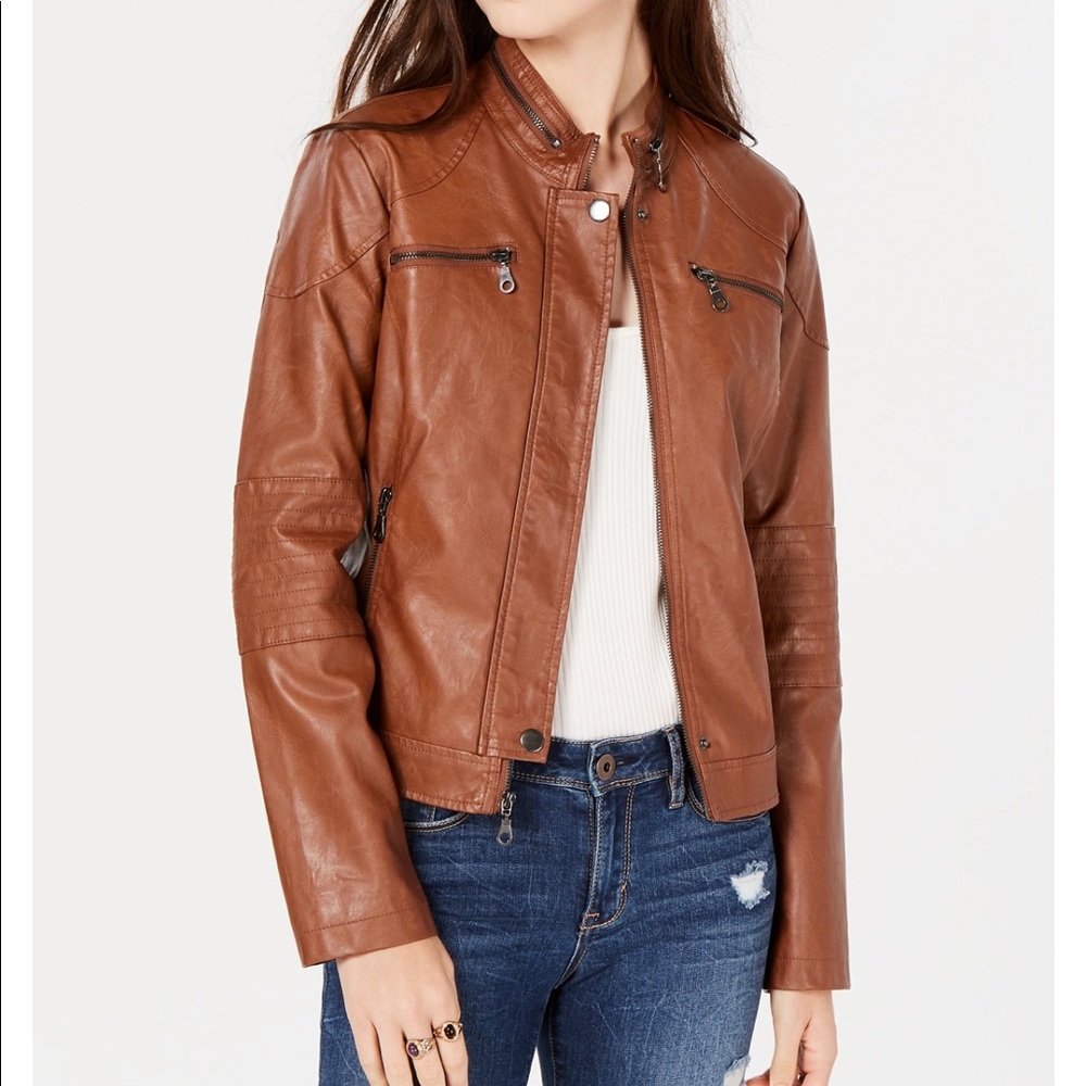 Maralyn & Me Faux Leather Jacket Macy’s